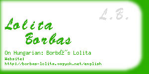 lolita borbas business card